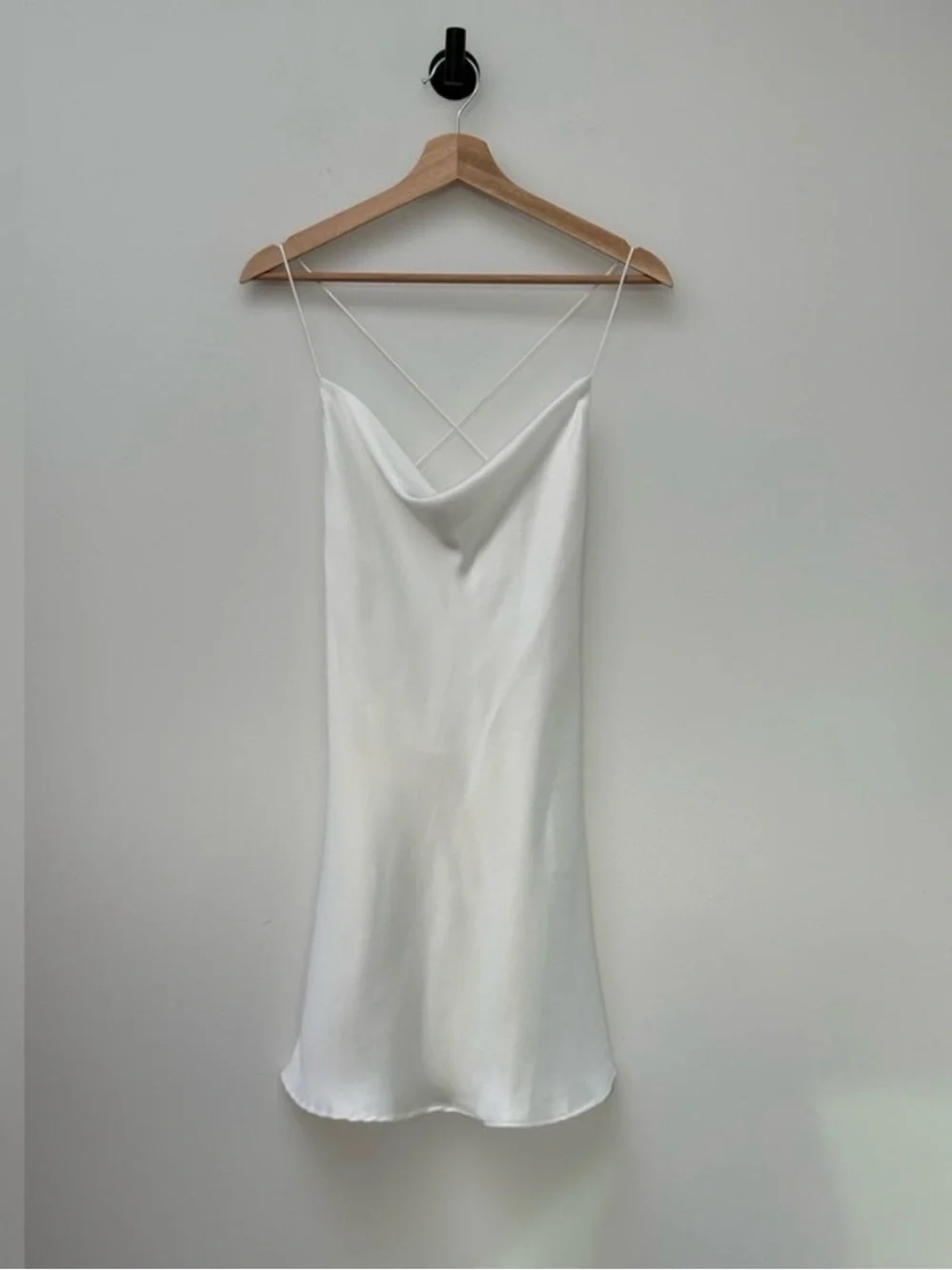 ZARA WHITE COWL BACK DRESS - Picture 5 of 8